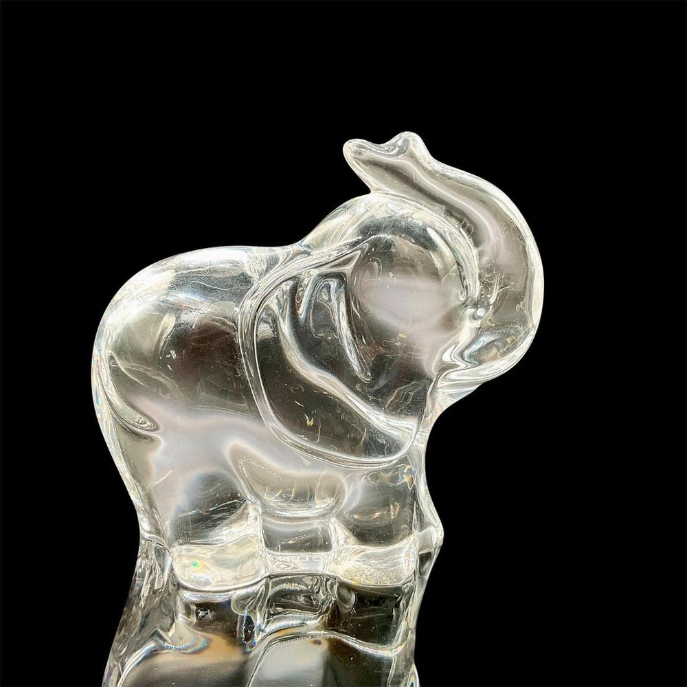 Lenox Fine Crystal Trunk Up Cute Elephant Paperweight Figurine